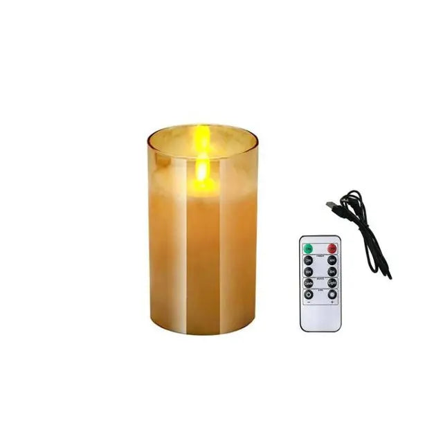 USB Rechargeable LED Pillar Candles