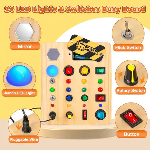 Montessori and ADHD LED Busy Board