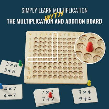 Tablero de matemáticas Montessori de madera