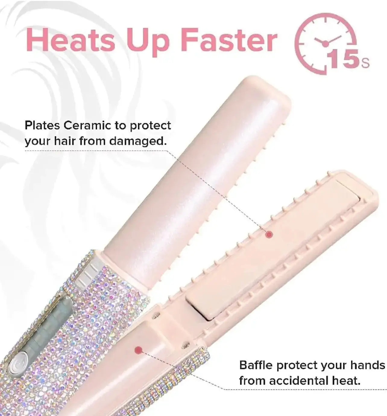 Bling Portable Travel Hair Straightener