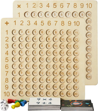 Tablero de matemáticas Montessori de madera