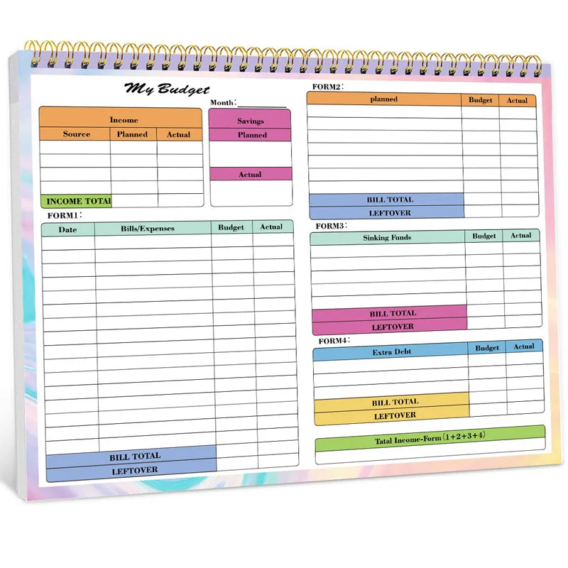 B5 Budget Planner Monthly Finance Organizer