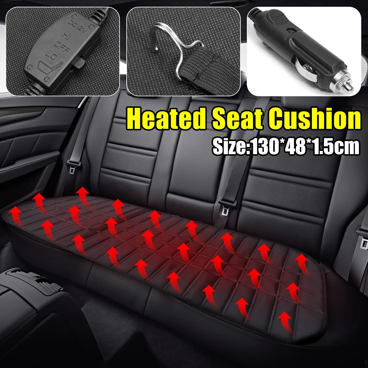 Rear Back Heated Heating Seat Cushion Cover Pad