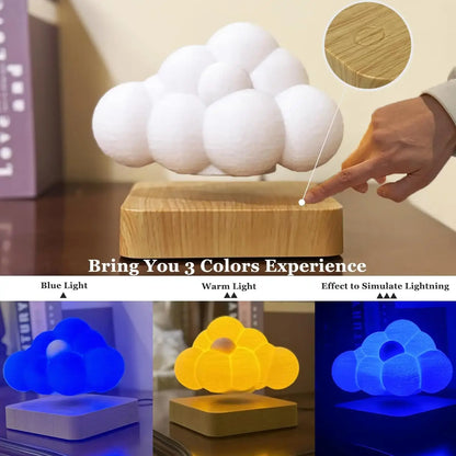 Magnetic Levitating LED Floating Cloud Lamp with 3 Lighting Modes