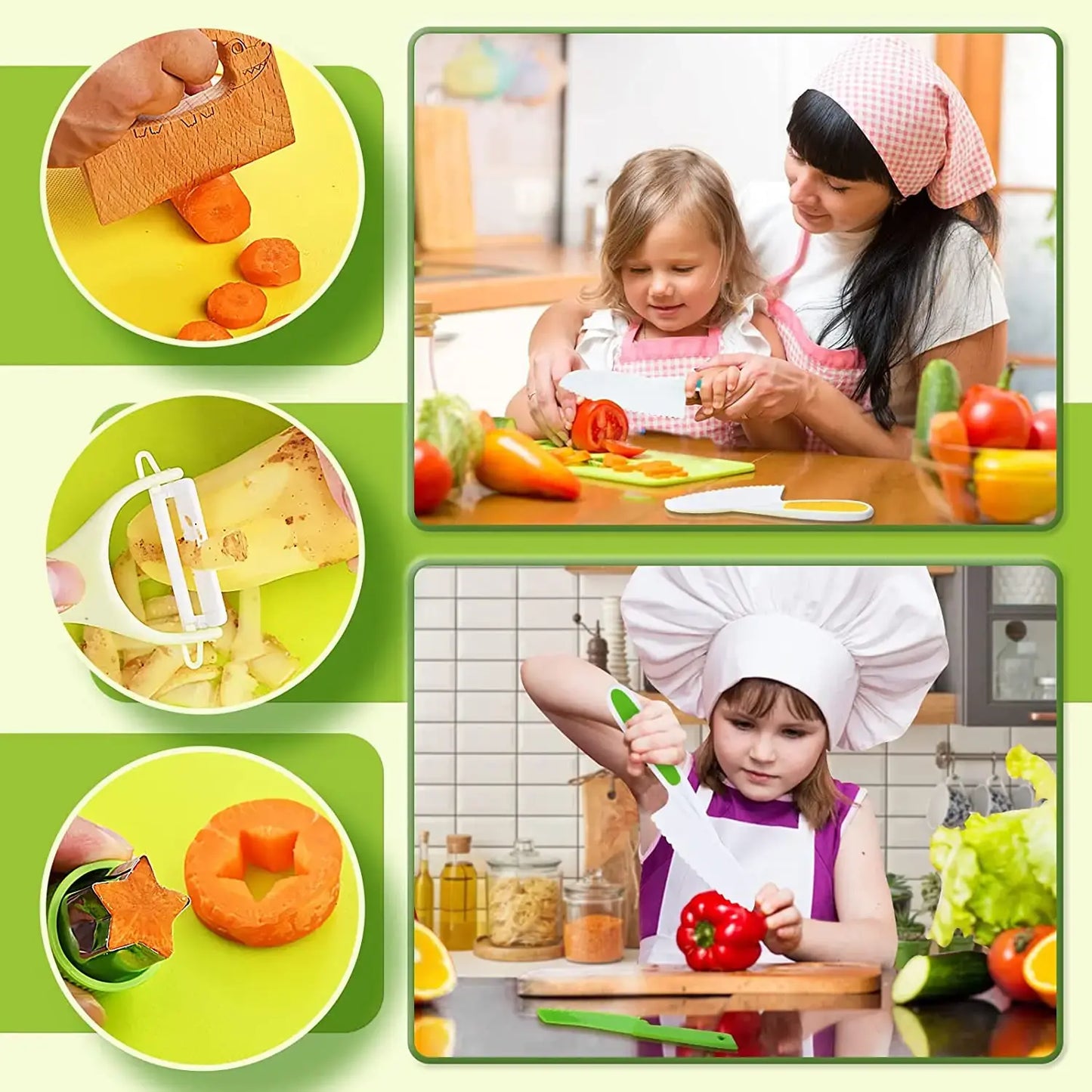 Herramientas de cocina Montessori para niños pequeños