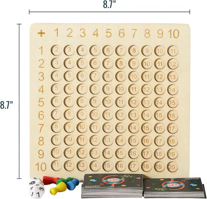 Tablero de matemáticas Montessori de madera