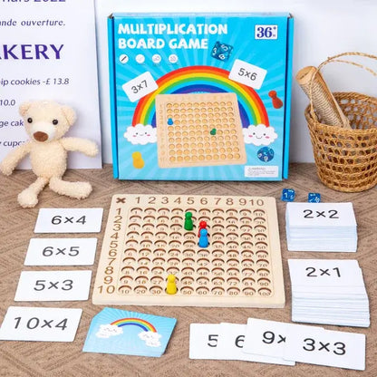 Wooden Montessori 99 Multiplication Board Educational Toy