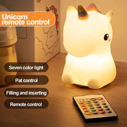 Silicone Cute Unicorn LED Night Light