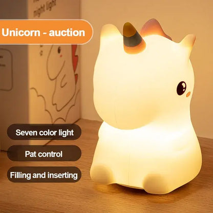 Silicone Cute Unicorn LED Night Light